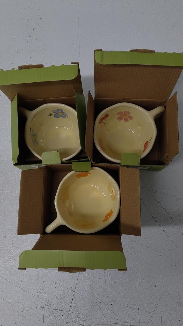 MAKCNMYM Ceramic Coffee Mug Vintage Flower Mugs 8 oz Cute Floral Coffee Mugs Irregular Latte Art Cup Lead-free Porcelain Cups for Cappuccino, Cocoa (3 Pack)