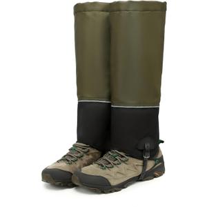 Leg Gaiters for Men Women - Waterproof Winter Hiking Gear Upgraded TPU, Wide Size Compatibility & Reflective Strips, Boot Gaiters for Hiking Hunting Skiing Climbing Walking (L)