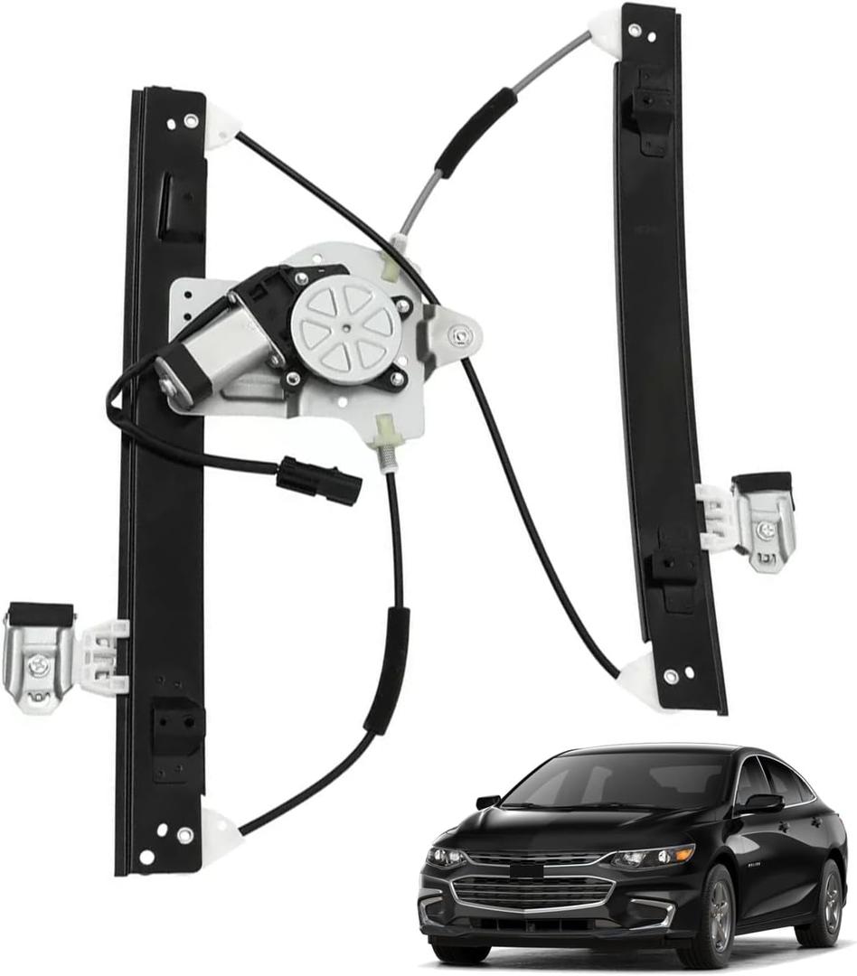 Front Right Passenger Side Power Window Regulator with (2-Pin Motor) Replacement for 2012 2013 2014 2015 Chevy Cruze, 2016 Chevy Cruze Limited, 751-740