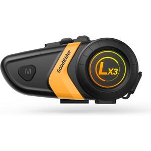 LX3 Bluetooth Motorcycle Helmet - Clear Sound, CVC Noise Cancellation, 1200mAh 120h Play Time, IP67 Waterproof (Orange)