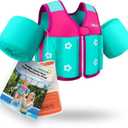 AEOCOO Toddler Swim Vest 20-30-50-70 Pounds, Kids Pool Floaties for 1-2-3-5-7-9 Years Old, Comfortable Wear Bright Float Jacket with Water Ring, Unpadded Sides for Arm Comfort, Boys, Girls, niños