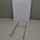 4 Pack Blank Yard Signs 17 x 12 in with Metal Stakes, White Plastic Yard Lawn Sign for Birthday Decoration,Garage Sale,Guidepost, Open House, Rent