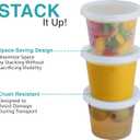 OAKRIDGE PRODUCTS Deluxe 4oz Deli Food Storage Containers Designed for Fridge and Freezer (50 Pack)