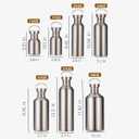 Stainless Steel Water Bottle Single Wall Metal Bottle Large Camping Water Cup with Handle Wide Mouth Leak Proof Lightweight Sports Kettle Cup (25 oz)