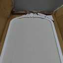 Bulletin Board with Linen, Vintage Arch Framed Pin Board – 15.7" x 24.8" White Cork Board for Walls, White Pine Wood Frame, Fabric Pinboard, Vision Board for School, Home & Office, 16" x 25"