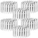 Kigley 6 Pcs 40 Inch Fairy Fence Wood Miniature Garden Picket Fence Decorations for DIY Plant Pot House Home Outdoor Diorama Project(White)