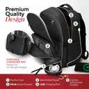 Large PU Leather Diaper Bag Backpack Set (3-Piece) Baby Bag with Large Changing Pad, Insulated Warm/Cool Bottle Pockets Organization, Newborn Essentials Travel Gift for Mom & Dad, Best Baby Shower