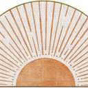 Mingnei Boho Mid Century Sun Linen Doormat Door Mat for Home Kitchen Entrance, Bohemian Sun Door Mat, Bohemian Sunburst Sunshine Mats for House Front Outdoor Outside Entryway Rug 17x30 Welcome Mat