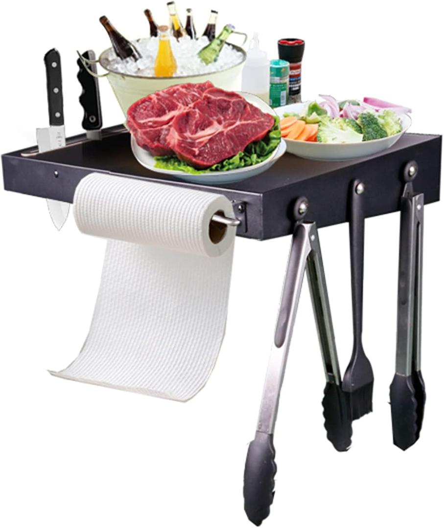 Utheer Grill Side Shelf for Pit boss 700 820 Series Pellet Grill, Heavy Duty Serving Tray Side Shelf Grill Accessories for Pit boss 700, 700FB