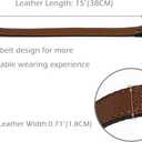 VanEnjoy 18MM Replacement Chain & Genuine Leather Shoulder Crossbody Straps for Handbags Purse Bags -Extended Version(Brownish Red)