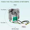 297309000 297250000 Refrigerator Evaporator Fan Motor Compatible with Cro-sley Frigid-aire Elec-trolux Ken-More Refrigerator Replaces 216914200 216934100 297309000 5304442624 7297250000 By Fetechmate