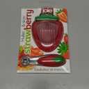 Joie Strawberry Huller and Slicer, Berry Preparation Set, Baking Tools, Red
