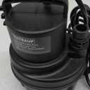 EXTRAUP 1/6 HP 1370GPH Portable Submersible Utility Pump Low Suction Electric Clean Pool Cover Basement Flood Drainage Water Transfer Pump Black