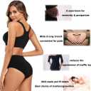 Molasus Women's Cotton Underwear High Waisted Full Coverage Ladies Panties (Black, S)