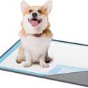 Timgle 1 Dog Pee Pad Holder Puppy Pad Tray 30 x 24 Inches Silicone Dog Potty Tray No Spill Pee Mat Potty Cushion Holder with 4 Clamps for Pets, Easy to Clean and Store(Gray)