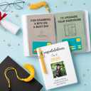 Epakh Gold Class of 2026 Graduation Gifts Card Book with Tassels, Congratulations Grad PU Leather Cover Photo Album Keeper Organizer Books with 24 Pages for College High School Survival Kit