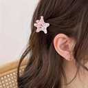 4 PCS Ocean Animal Hair Claw Clips for Women, Cute Crab Starfish Dolphin Lobster Hair Clips Small Marine Life Catch Clips Summer Beach Acrylic Hair Accessories for Styling Hairdressing