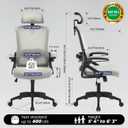 Fizzin Office Chair Mesh Computer Chairs with Adjustable Lumbar Support, 11 x 24 x 20 inches