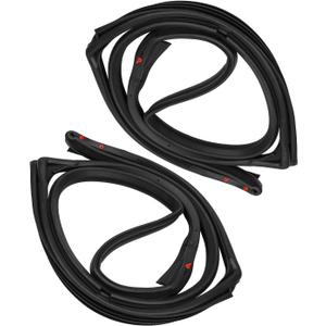Front Rubber Full Door Weather Strip Seal Kit Fit for Jeep Wrangler JK 2007-2018 Left and Right Side Replace 12303.21 12303.22 55395274AW 55395275AW