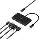 Belkin Multimedia Adapter with USBC Passthrough Power HDMI, USBA & USBC Ports, 4K Video, Compact Laptop Hub for MacBook, Chromebook, Windows, Travel & Home Office