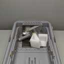 L7 Pro-Stainless Steel Litter Box with Lid, XXL Extra Large Enclosed Metal Cat Box for Kitty&Big Cats, Odor Control - Cat Litter Deodorizer, High Sided Enclosure with Scoop & Mat, Anti-Leakage-Grey