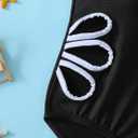 Girls One Piece Swimsuits Cut Out Adjustable Strap Slower Bathing Suit Cute One Shoulder Swimwear Black 7-8 Years