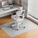 Delamu Office Chair Mat for Hardwood Floor, 30"48" Non-Slip PVC Woven Desk Chair Mat, Heavy Duty Hard Floor Protector for Rolling Chair, Office Desk Chair Mats, Light Gray