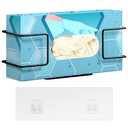 THYGIFTREE Glove Box Holder Wall Mount Disposable Glove Dispenser, Metal Glove Rack for Rubber Latex Gloves Organizer Facial Tissue, Black 1pc