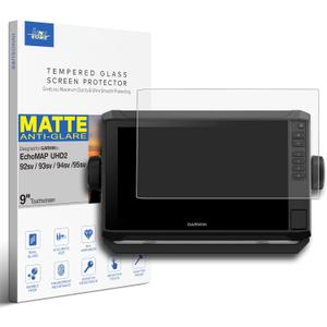 Updated Premium Tempered Glass Screen Protector for Garmin Echomap UHD2 92sv 93sv 94sv 95sv 9 Inch Chartplotters Touchscreen [NOT for UHD 9"] Anti Glare (Matte)
