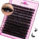 Lash Clusters Wispy 80D Eyelash Clusters D Curly 12-20MM Mix Length Cluster Eyelash Extensions Thick Volume Individual Lashes Clusters DIY Eye Lash Extension 3D Eyelashes Clusters at Home By MOONKALI