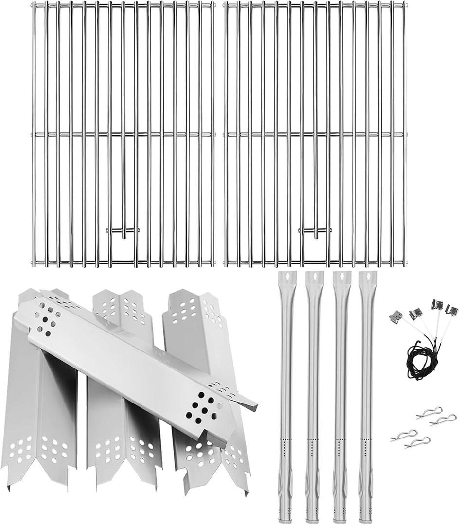 Replacement Parts for Nexgrill 4 Burner 720-0925P 720-0925 720-0925PG, Grill Grates Heat Shield and Burner Kit for Nexgrill Replacement Parts 4 Burner 720-0925P