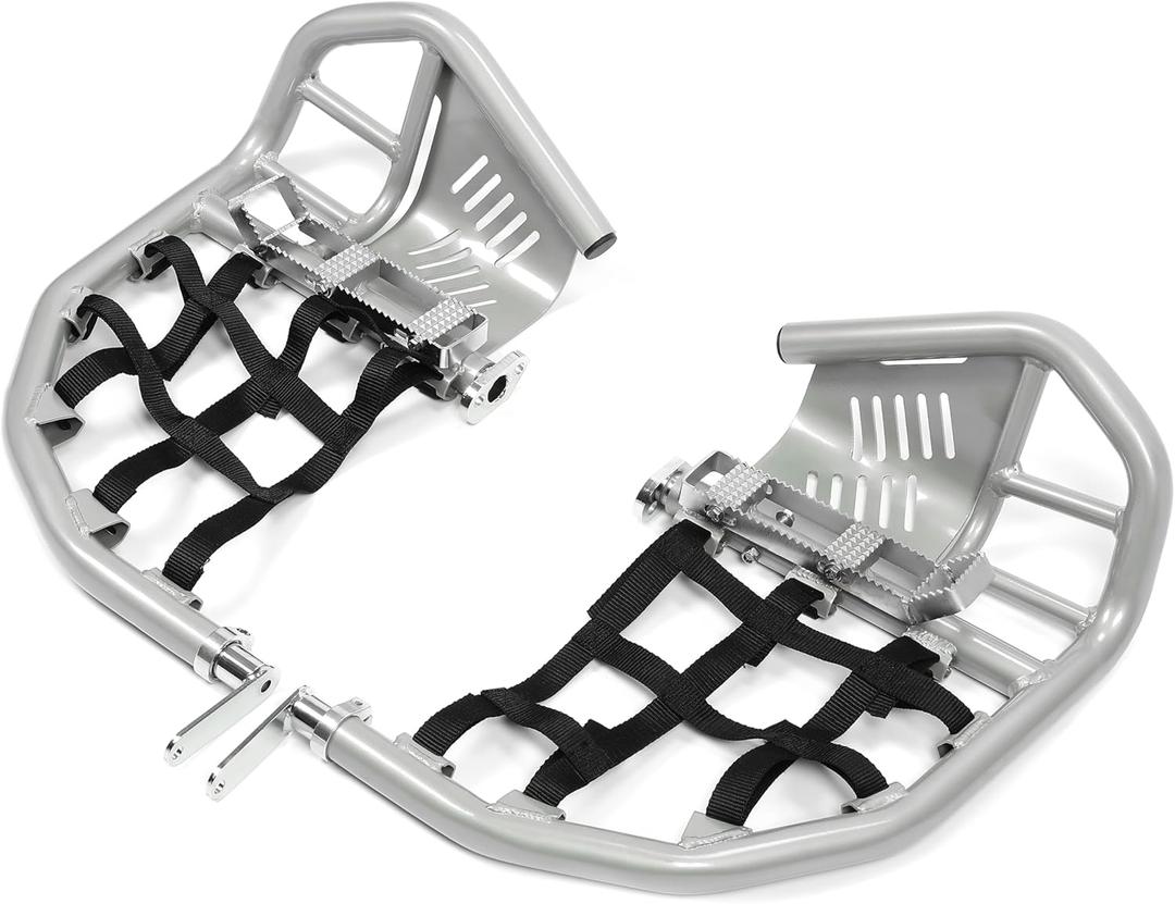 Nerf Bars Compatible with All Years 400EX 400X Aluminum Black Nets & Silvery Nerfs Heel Guard Foot Peg