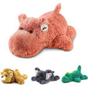 20" | 4 Pounds Weighted Stuffed Animals,Sensory Comfort Plush Throw Pillow Toy, Soft for Home & School, Kawaii Plushies Hugging Toy Gifts for Kids & Adults (Hippopotamus)