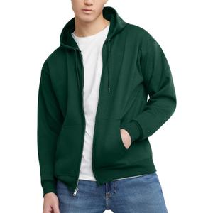 Hanes Mens Hoodie, Ecosmart Fleece Full-zip Zip-up Hooded Sweatshirt For Athletic-hoodies, Deep Forest, Small US