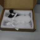 Sparkle and Bash Wedding Glasses for Bride & Groom - 2-Pc 8.75 In Flutes, Black & White, Modern - Champagne Toasting Flutes for Wedding Gifts for Newlyweds, Bridal Shower & Decor