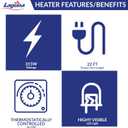 Laguna PowerHeat 315-Watt Floating Pond Heater for Outdoor Ponds with Fish Thermostat-Controlled De-Icer with LED Indicator, Safe for Plastic & Liner Ponds, 22 ft Cord