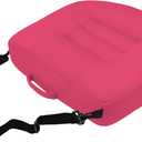 Car Booster Bandage Seat Cushion for Short Adults Thick Breathable Mesh Height Adjustable for Driving, Office & Home Use Universal Fit for Cars, Trucks & Wheelchairs 15.7"x15.7"x4.7"-Pink (With Straps)
