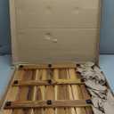 Perfnique Teak Shower Mat, 24''x18'' Wood Bath Mat, Non-Slip Shower Mats for Inside Shower & Bathtub, Waterproof Wooden Bath Mat for Spa Home or Outdoor