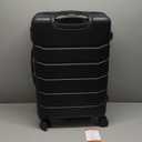 24 Inch Luggage, Hard Shell Rolling Suitcase with TSA Lock, Expandable Lightweight Luggage with Spinner Wheels, Black