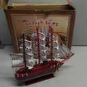 Sailboat model1 Handmade Craft with Multiple Sailboat Models for Decorating Sailboats and Ocean Themed Sailboats. Wooden Sailboats Suitable for Home and Office desksmodel Ship (red)