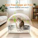 Low Side Stainless Steel Cat Litter Box, Non-Stick Metal Pet Pan