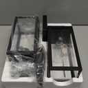 Outdoor Wall Light Fixtures, Exterior Waterproof Wall Lanterns, Porch Sconces Lighting with E26 Sockets & Glass Shades, Modern Matte Black Outside Lights for Patio Front Door Entryway Garage, 2-Pack