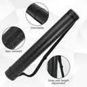 2 Pack Black Poster Tubes, Adjustable Length 25 to 40 Inches, Poster Tube with Shoulder Strap, Easy-to-Carry Storage Tube for Fishing Rod Case, Fly Rod Case, or Poster Storage.