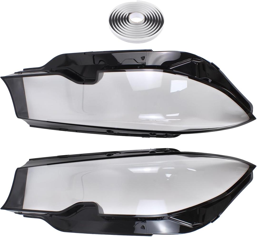 Left and Right Headlight Lens Cover for BMW 320i 330i 340i GT xDrive 19-22