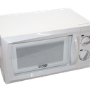 COMMERCIAL CHEF 0.6 Cubic Foot Microwave with 6 Power Levels, Small Microwave with Push Button Door, 700W Countertop with 30 Minute Timer and Mechanical Dial Controls, White