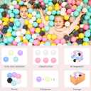 Vanland Ball Pit Balls for Baby and Toddler Phthalate Free BPA Free Crush Proof Plastic - Multicolored Pit Balls in Reusable Play Toys for Kids with Storage Bag (Feminine Colors)
