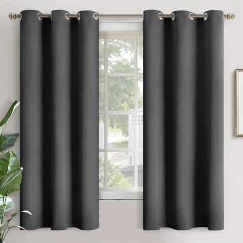 YoungsTex Blackout Curtains 68 Inches Length - Thermal Insulated with Grommet Room Darkening Window Drapes for Living Room Bedroom, 2 Panels, 42 x 68 Inch, Black