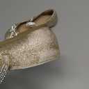 K KomForme Girl's Bow Mary Jane Dress Shoes Ballet Princess Flats with Rhinestone Strap for Party Wedding School, Toddler/Little Kid/Big Kid Gold Glitter, Size: 11 Little Kid