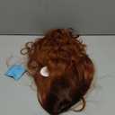 Orange Wigs with Bangs,Ginger Long Wavy Wig for Women,Long Curly Synthetic Hair Wig for Party Daily Use 24IN