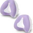 2 PCS Nasal Cushion for AirFit N20(S),1 pc Soft Fabric Nasal Cushion and 1 pc Velvet-Lined CPAP Nasal Mask Cushion for AirTouch N20, Soft Fabric for All Seasons, Velvet-Lined for Fall/Winter(Purple)